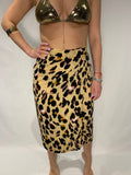 3/4 Length Leopard wrap skirt